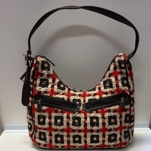 Vera Bradley Red and Brown Hobo Bag
